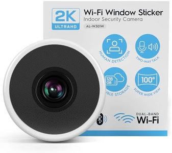 Amcrest Link 3MP 2K Window Camera, 2.4GHz&5GHz WiFi Indoor Camera, AI Human & Motion Detection, Wide Angle 100° FOV, Night Vision, 2-Way Audio, Wired Power, Supports MicroSD Upto 128GB
