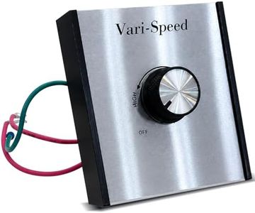 Variable Speed Controller for Ventilation Fans, Rotary Fan Speed Control with On/Off Switch, Wall Mount Motor Speed Regulator (6)