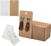 100PCS Earring Cards Cardboard Paper Jewelry Accessories Display Holder Earrings Necklace Jewelry Display, Kraft Color (Coffee)