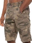 BRAND KRUZE Mens Shorts Cargo Combat Camouflage Summer Casual Cotton Half Pants KZS116 Khaki 34