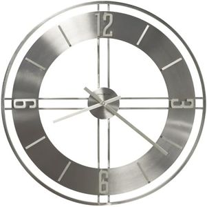 Howard Miller Casco Wall Clock II 549-464 – Oversized Iron and Nickel with Quartz Movement