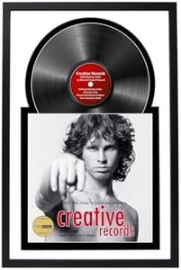 Creative Picture Frames 16" x 24" Jukebox Vinyl Frame Display with Double Double White-Black Matting, LP Record Album Frame for Wall Decor, White/Black, 1 Count