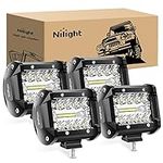 Nilight 4Pcs LED Pods 4Inch 60W Tri