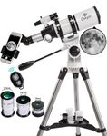 Gskyer Telescope, 80mm Aperture 400mm AZ, Astronomy Refractor Telescope with Smartphone Adapter and Bluetooth Camera Remote