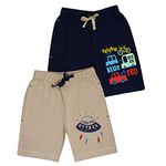 KYDA KIDS® Unisex Cotton Printed Regular Fit Shorts - Multicolor(Pack of 2)