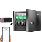 WeHere Key Lock Box Wall Mount(16 Keys), Key Cabinet with Combination Lock & 16 Key Tags, Key Safe Storage Lockbox,Key Manage Mini ERP Great for Valets, Hotels and House, APP Password Record