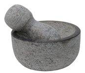 MYNAKSHA Granite Unpolished Stone Mortar and Pestle Set for Spices, Okhli Masher, Musal, Well Design for Kitchen, Home, Herbs (8 inch)