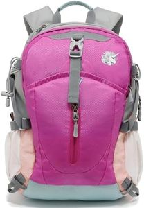 WgoOurs 15L Preschool Kids Outdoor Waterproof Hiking Camping Travel Backpack, Durable, Padded Straps, Rain Cover & Picnic Mat, Unicorn, Medium, Hiking