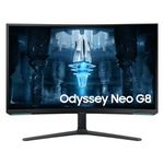 Samsung 32" Odyssey Neo G8 4K UHD 240Hz 1ms G-Sync Curved Gaming Monitor, Black & White