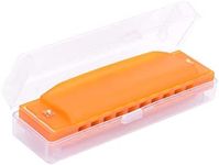 Kids Harmonica 10 Holes Starter Instrument Translucent Educational Toy with Box for Children Kids Beginners