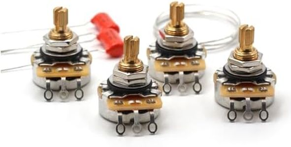 (4) TAOT CTS 500K SHORT SPLIT Shaft Potentiometers + (2) Orange Drop .022 Capacitors for Electric Guitar