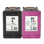 LEBOK for HP 64 | N9J90A N9J89A | 2 Ink Cartridges | Black and Tri-Color