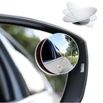 Robustt Blind Spot Mirror for Car (Pack of 2 Mirrors) | Rear View Convex Mirror with Adjustable Swivel Mount, Water-Resistant, Easy Installation, Universal Fit for Cars, SUVs, Trucks, and Bikes