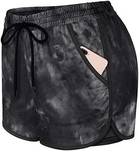 BLEVONH Orange Shorts for Women Running Shorts Athletic Workout Shorts with Liner Women Plus Sized Airy Light Leisure