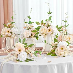 Serwalin Wedding Table Centerpieces Mini Champagne Bridesmaid Bouquets Set of 6 Floral Centerpieces for Wedding Reception Table Decorations