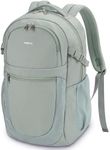 ECOHUB Travel Backpack for Women Men, Carry On Backpack with 17.3" Suspended Laptop Bag, 28L Flight Approved Fashion Water-Resistant Lightweight Daypack with 12 Pockets for Causal Work College, Green