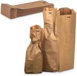 MT Products Pint Size Small Kraft Brown Wine Paper Bags 3 3/4" W x 2 1/4" G x 11 1/2" H - Bread Bag for Baked Goods (50 Pieces)