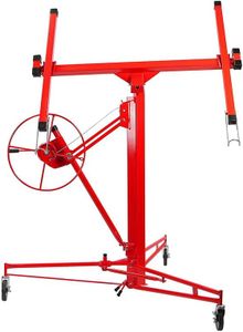 Warmiehomy 11FT Heavy Duty Drywall Lift Plaster board lifter Panel Hoist Jack Tool Lifter Construction Tool Red