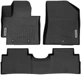 OEDRO Floor Mats Fit for 2014-2019 Kia Soul, Unique Black TPE All-Weather Guard Includes 1st and 2nd Row: Front, Rear, Full Set Liners