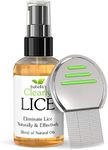 Powerful LICE Remover with Natural and Essential Oils to Help Eliminate Lice, Nits, Eggs | No Toxins or Harsh Chemicals | Rosemary, Cedarwood, Tea Tree | Metal Nit Comb Included (120 ml)