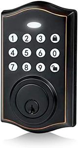 YINGERGAO Electronic Door Lock, Keyless Entry Door Lock with Keypad, Smart Deadbolt Lock, Front Door Lock with 2 Keys, Auto Lock, Easy Installation, Black