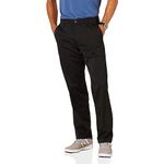 Amazon Essentials Men's Classic-Fit Stretch Golf Trousers (Available in Big & Tall), Black, 34W / 32L