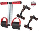 ODDISH; way to fitness Tummy Trimmer Double Spring With Push-Up Bar Combo Pack For Men & Women - Ab Exercise Equipement, Abdominal Workout For Home & Gym Use - Stomach, Abs, Belly Exercise