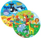 Fiddly's Creative Wooden Jigsaw Puzzle for Children 66 Pcs Pack of 2(Sea World & Animal World)