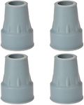 4 Pack Crutch Tips 3/4 inch Non Slip Walking Cane Tips Heavy Duty Rubber Cane Replacement Feet for Canes, Walking Sticks, Walkers