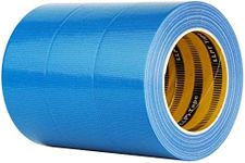 LLPT Duct Tape Premium 3 Pack 2” x 35 Yards Each Roll Easy to Tear Muti-Use Colorful Bulk Fabric Tape No Residue for Indoor Outdoor School Home Office and Industrial Use Color Blue (DT350BL)