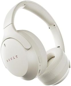 Boult Q Over Ear Bluetooth Headphones with 70H Playtime, 40mm Bass Drivers, Zen™ ENC Mic, Type-C Fast Charging, 4 EQ Modes, BTv 5.4, AUX Option, Easy Control, IPX5 headphones wireless with mic (Beige)