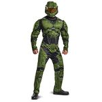 Disguise Halo Infinite Master Chief Adult Costume, Green & Black, XL (42-46)