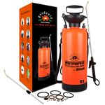 Upgraded 2024 Model 8L Garden Sprayer with Telescopic Metal Lance, Shoulder Strap, and Heavy-Duty Hand Pump for Lawn Care, Weed Control, Fertilizing, Insecticide Application, and Home Cleaning