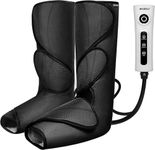 CINCOM Leg Massager,Leg Compression Massager for Circulation and Pain Relief Air Compression Foot Corded Electric Calf Thigh Massager with Handheld Controller(Calf & Foot),Black