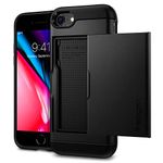 Spigen iPhone SE 2022 Case, Designed for iPhone SE Case 2022, iPhone SE 2020 Case, SE 3, iPhone 8 Case, iPhone 7 Case Slim Armor CS - Black