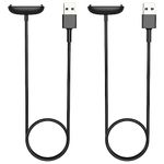 MoKo 2Pack Charger Compatible with Fitbit Inspire 2/Ace 3 Fitness Tracker, Magnetic Replacement Charging Dock with 3.3ft/100cm USB Charging Cable Cord, Black