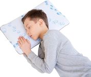SIKAINI Kids Memory Foam Pillow – Flat Pillow for Children Aged 3–8 Years, Ergonomic & Hypoallergenic, Ideal for Side & Back Sleepers, Removable Washable Cover