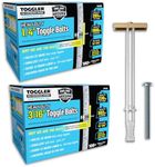 TOGGLER SNAPTOGGLE Drywall Anchors & Heavy-Duty Toggle Bolts – Zinc-Plated 1/4"-20 & 3/16"-24 UNC Anchors for Hollow Walls, Plaster & Tile – 100 Pack Each with Bolts Included