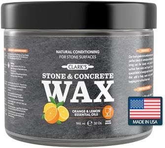 CLARK'S Soapstone and Concrete Sealer (Wax) - Large 32 ounce - Natural Beeswax and Carnauba Wax - Countertop size for Soap Stone - Slate - Concrete
