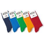 Mens Socks (5 Pair Pack) by Mat & Vic's Cotton Classic Comfortable Breathable (UK 12-15 / EU 47-50, Fun Colors)