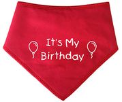 Spoilt Rotten Pets Red IT'S MY BIRTHDAY Happy Birthday Dog Bandana Dog Scarf Bandana For Dogs (S2 Small Dogs Terrier, Shih-Tzu & Cockers)