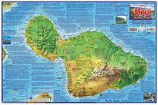 Maui Hawaii Adventure Map Franko Maps Laminated Poster