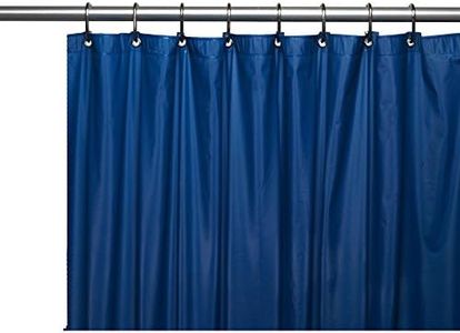 Carnation Home Fashions Premium Quality Vinyl Shower Curtain Liner-Royal Blue