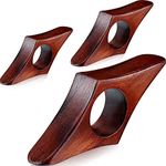 3 Pieces Assorted Size Wooden Book Page Holder, Wooden Thumb Bookmark Novel Reading Ring Accessories Gifts for Readers Book Lovers Bookworm Literary Gifts