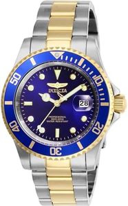 Invicta Men's Pro Diver Quartz Watch with Stainless Steel Strap, Two-tone/Blue, Quartz Watch,Diver