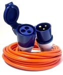 MAIL MORE Caravan Hook Up Cable, Heavy Duty Caravan Extension Lead, 240V 16amp Cable Lead for Camping Orange Mains Power Lead, Campervan Motorhome Caravan Electric Cable (HOOK UP CABLE 25M)