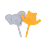 BapronBaby Safari Life Foodie Picks (2 Pack - Elephant & Tiger) - Toddlers + Preschoolers Utensils - BPA Free - Dishwasher Safe - 18 Months+