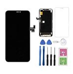 Allfixparts for iPhone 11 Pro Max LCD Screen Replacement Screen Touch LCD Display Digitizer Assembly Touch Screen and Frame, Repair Tool Kit with Tempered Glass (11 Pro Max LCD)