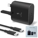 Samsung Charger 25 Watt PD 3.0, Samsung Fast Charger Plug and Cable 6.6 Feet USB C to C Cable for Samsung S22/ S22 Plus/ S21/S21 Plus/S21 Ultra/Z Fold 3/S20 5G/Note 20/S10/Tablets, Usb c Plug Samusng