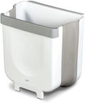 Glad Roomate Collapsible Waste Bin | Compact Travel Trash Can with Space-Saving Expandable Design | Indoor and Outdoor Disposal Basket, 2 Gallon, White